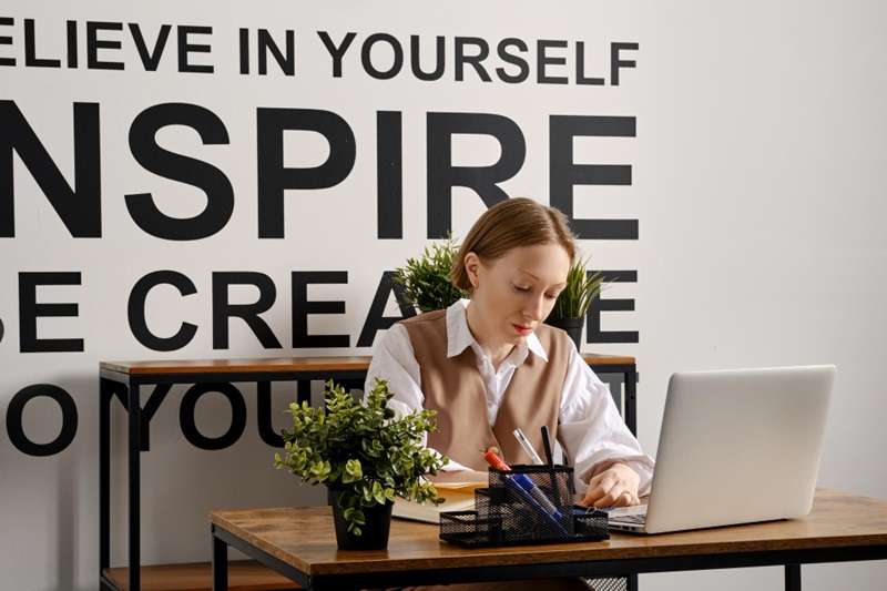 Vinyl Lettering-Enhance Positive Energy in Your Workspace